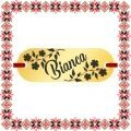 Martisor Bratara Inox Placuta Aurie Nume Bianca