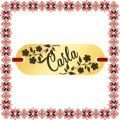Martisor Bratara Inox Placuta Aurie Nume Carla