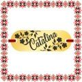 Martisor Bratara Inox Placuta Aurie Nume Catalina
