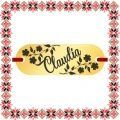 Martisor Bratara Inox Placuta Aurie Nume Claudia