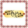 Martisor Bratara Inox Placuta Aurie Nume Clara