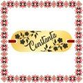 Martisor Bratara Inox Placuta Aurie Nume Constanta