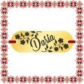 Martisor Bratara Inox Placuta Aurie Nume Daria