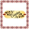 Martisor Bratara Inox Placuta Aurie Nume Cosmina