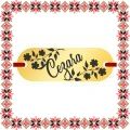 Martisor Bratara Inox Placuta Aurie Nume Cezara