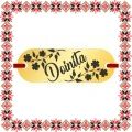 Martisor Bratara Inox Placuta Aurie Nume Doinita