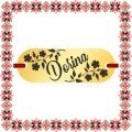 Martisor Bratara Inox Placuta Aurie Nume Dorina