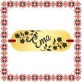 Martisor Bratara Inox Placuta Aurie Nume Ema