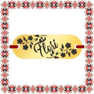 Martisor Bratara Inox Placuta Aurie Nume Flori