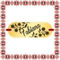 Martisor Bratara Inox Placuta Aurie Nume Fabiana