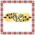 Martisor Bratara Inox Placuta Aurie Nume Gloria