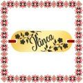 Martisor Bratara Inox Placuta Aurie Nume Ilinca