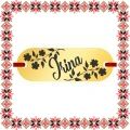 Martisor Bratara Inox Placuta Aurie Nume Irina