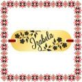 Martisor Bratara Inox Placuta Aurie Nume Izabela
