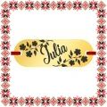 Martisor Bratara Inox Placuta Aurie Nume Iulia