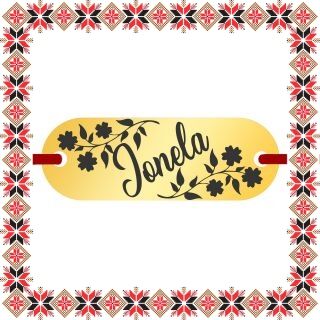 Martisor Bratara Inox Placuta Aurie Nume Ionela