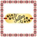 Martisor Bratara Inox Placuta Aurie Nume Iustina