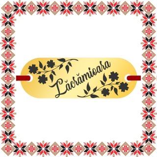 Martisor Bratara Inox Placuta Aurie Nume Lacramioara
