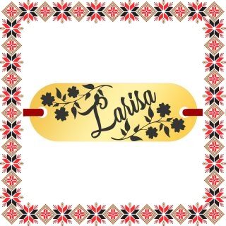 Martisor Bratara Inox Placuta Aurie Nume Larisa