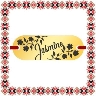 Martisor Bratara Inox Placuta Aurie Nume Jasmine