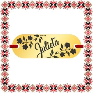 Martisor Bratara Inox Placuta Aurie Nume Julieta