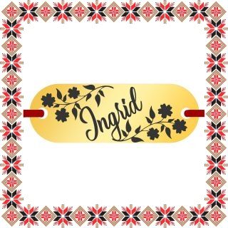 Martisor Bratara Inox Placuta Aurie Nume Ingrid