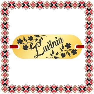 Martisor Bratara Inox Placuta Aurie Nume Lavinia