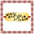 Martisor Bratara Inox Placuta Aurie Nume Livia