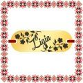 Martisor Bratara Inox Placuta Aurie Nume Ligia