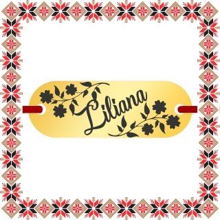 Martisor Bratara Inox Placuta Aurie Nume Liliana