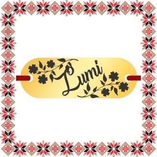 Martisor Bratara Inox Placuta Aurie Nume Lumi