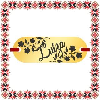 Martisor Bratara Inox Placuta Aurie Nume Luiza