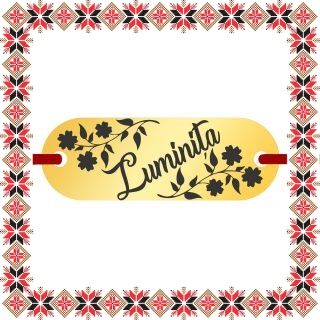 Martisor Bratara Inox Placuta Aurie Nume Luminita