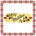Martisor Bratara Inox Placuta Aurie Nume Madalina