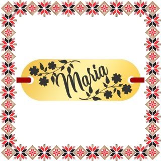 Martisor Bratara Inox Placuta Aurie Nume Maria