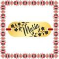 Martisor Bratara Inox Placuta Aurie Nume Maria