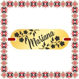 Martisor Bratara Inox Placuta Aurie Nume Mariana