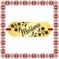 Martisor Bratara Inox Placuta Aurie Nume Mariana