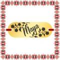Martisor Bratara Inox Placuta Aurie Nume Maya