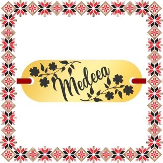 Martisor Bratara Inox Placuta Aurie Nume Medeea