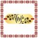 Martisor Bratara Inox Placuta Aurie Nume Mari