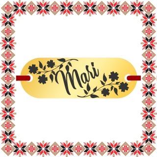 Martisor Bratara Inox Placuta Aurie Nume Mari
