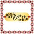 Martisor Bratara Inox Placuta Aurie Nume Mara