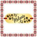 Martisor Bratara Inox Placuta Aurie Nume Melania