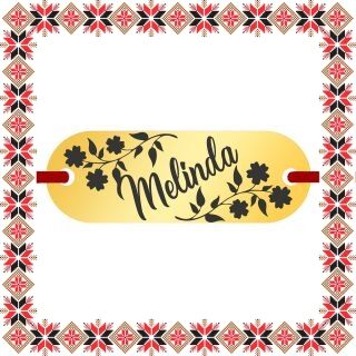 Martisor Bratara Inox Placuta Aurie Nume Melinda