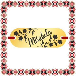 Martisor Bratara Inox Placuta Aurie Nume Mirabela