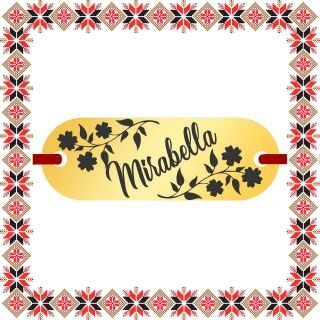 Martisor Bratara Inox Placuta Aurie Nume Mirabella