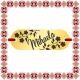 Martisor Bratara Inox Placuta Aurie Nume Mihaela