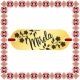 Martisor Bratara Inox Placuta Aurie Nume Mirela