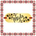 Martisor Bratara Inox Placuta Aurie Nume Mirela